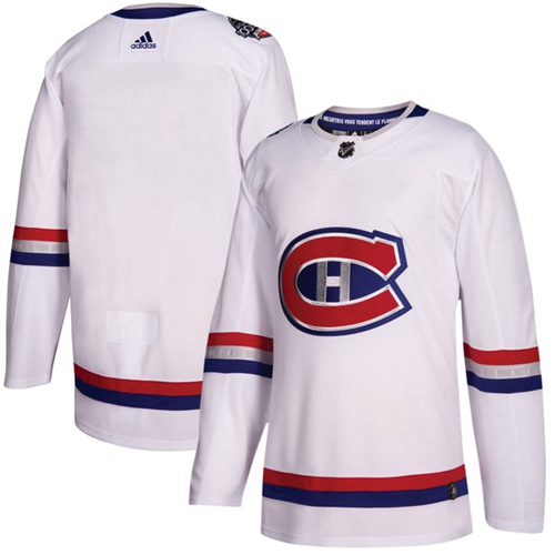 Adidas Canadiens Blank White Authentic 100 Classic Stitched NHL Jersey - Click Image to Close